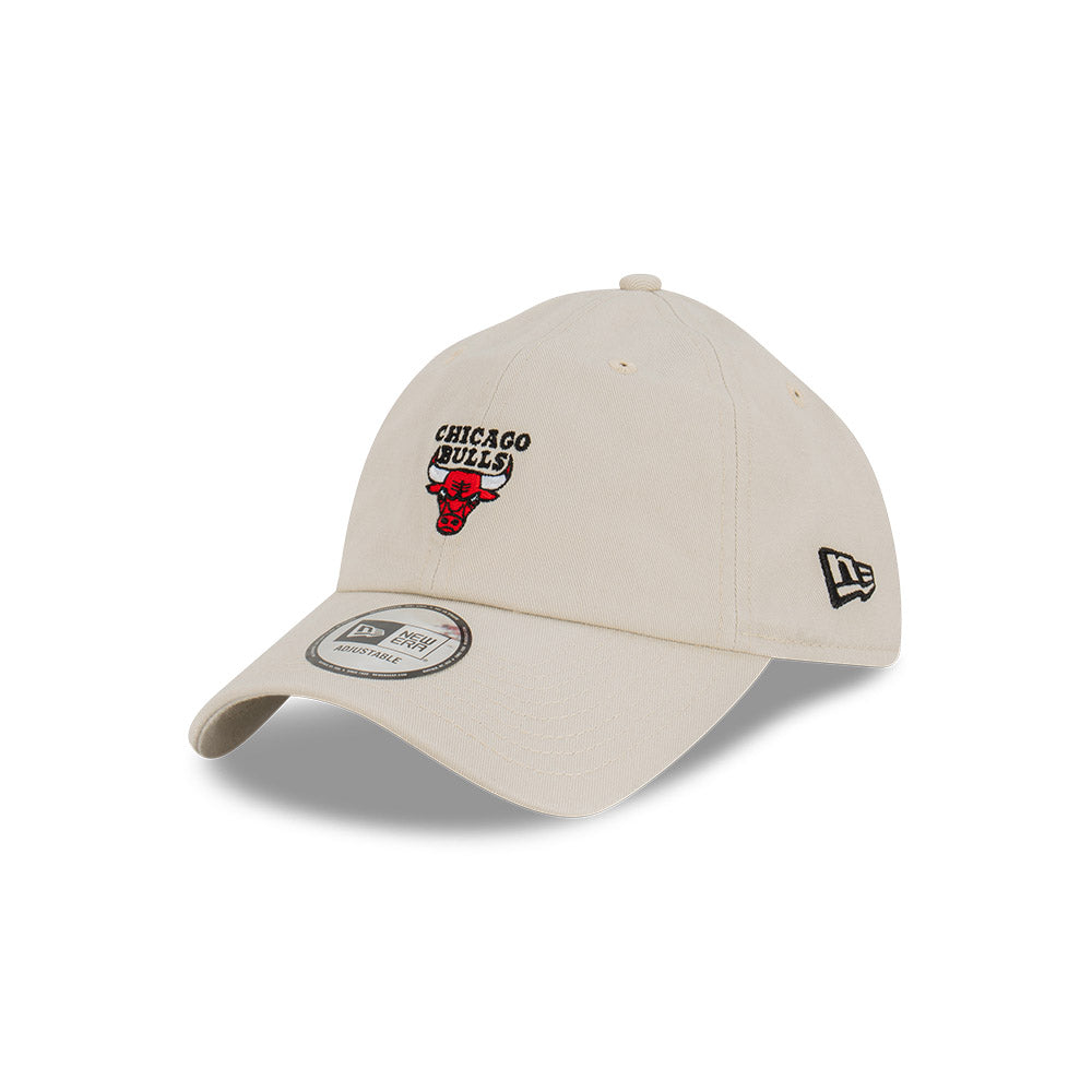 Chicago Bulls Hat - Stone Mini Logo Casual Classic Strapback - New Era