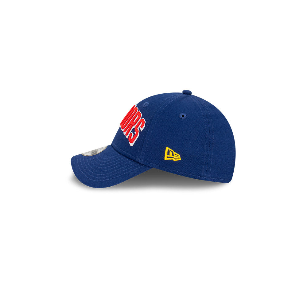 Golden State Warriors Youth Hat - Blue NBA Wordmark Strapback - New Era
