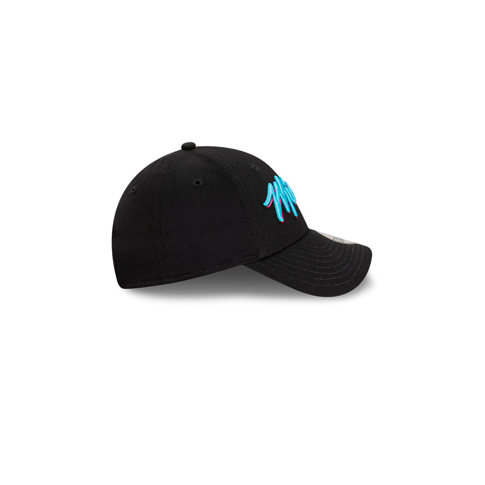 Miami Heat Youth Hat - Black NBA Wordmark Strapback - New Era