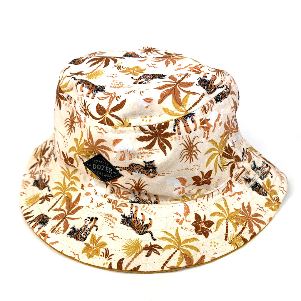 Dozer Baby Boys Bucket Hat Natural Tropical Print Leo