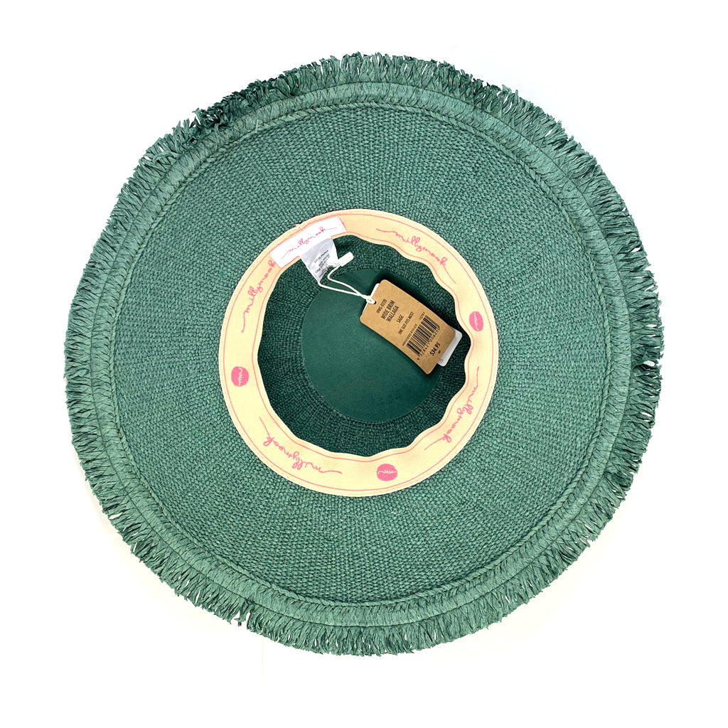 Millymook Girls Wide Brim Hat Sage Wallaga