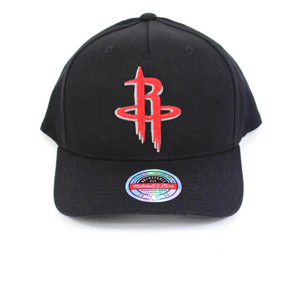 Mitchell and Ness Houston Rockets Black Colour Logo Redline Snapback