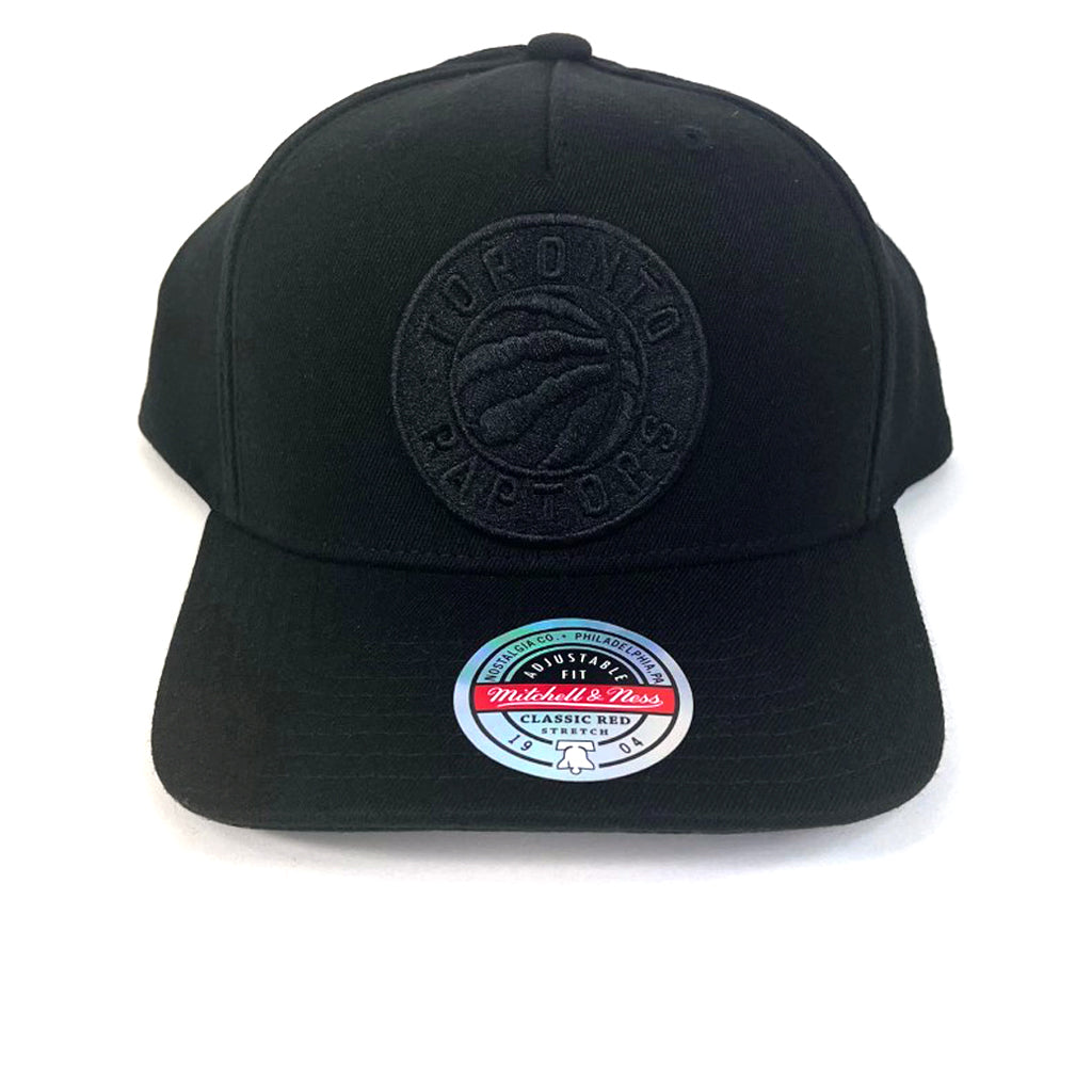 Toronto Raptors Hat Black With Black Logo Redline Snapback Mitchell Ness