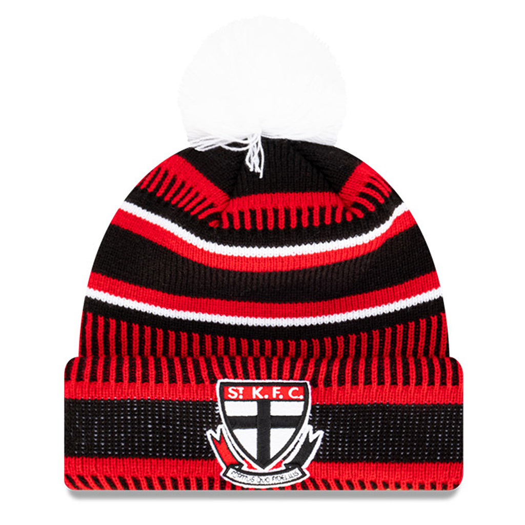 St Kilda Saints Beanie 2022 AFL Established Date Pom Knit New Era