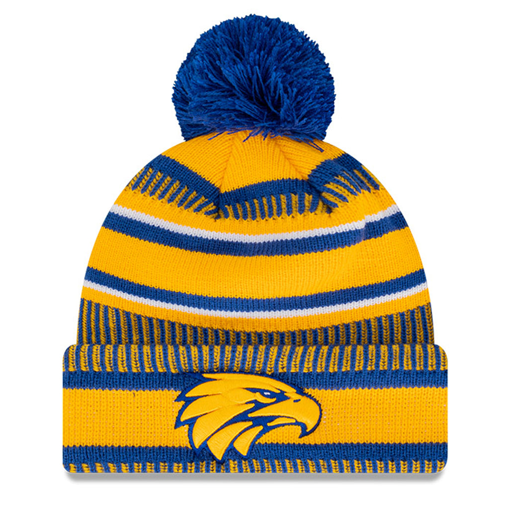 West Coast Eagles Beanie 2022 AFL Established Date Pom Knit New Era