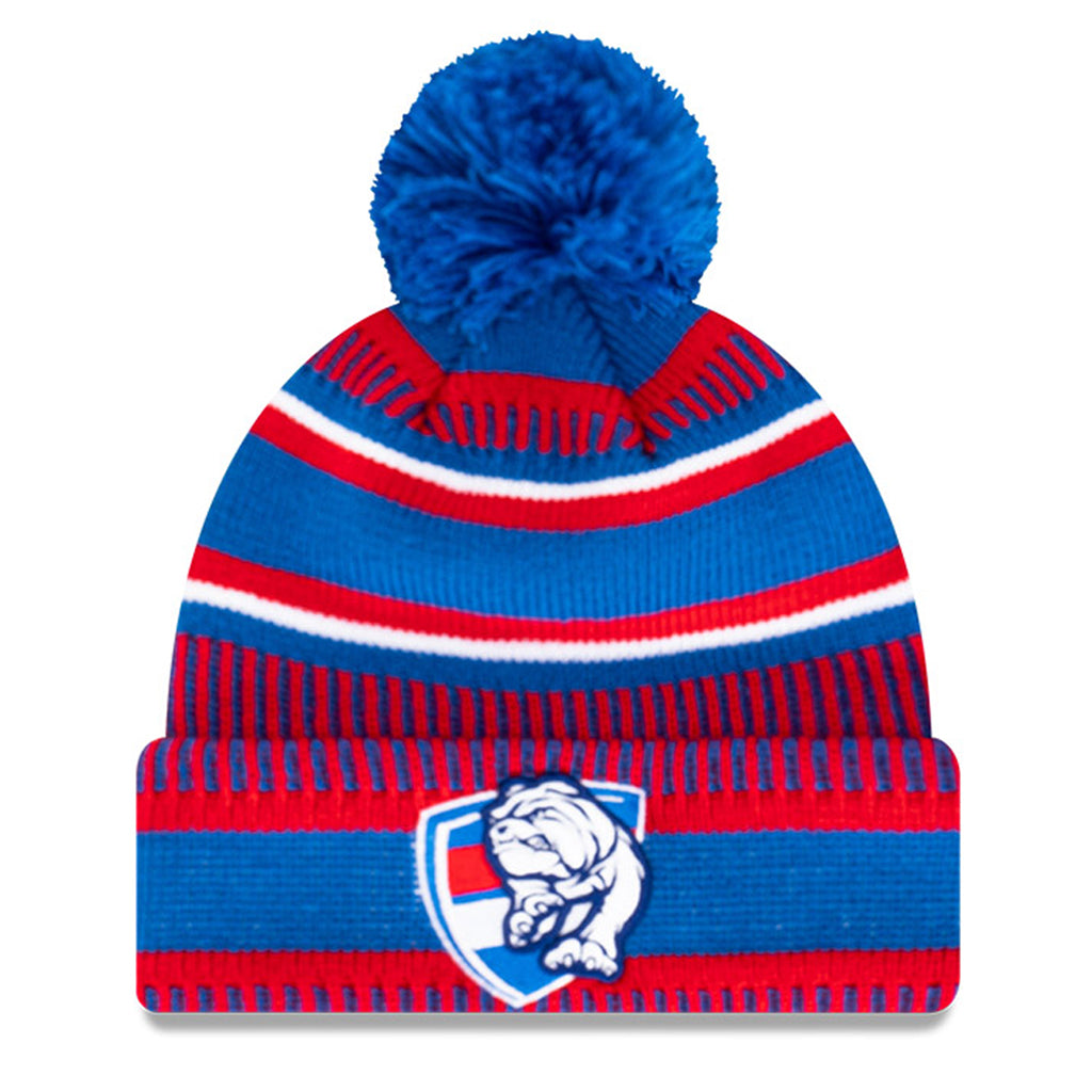 Western Bulldogs Beanie 2022 AFL Established Date Pom Knit New Era