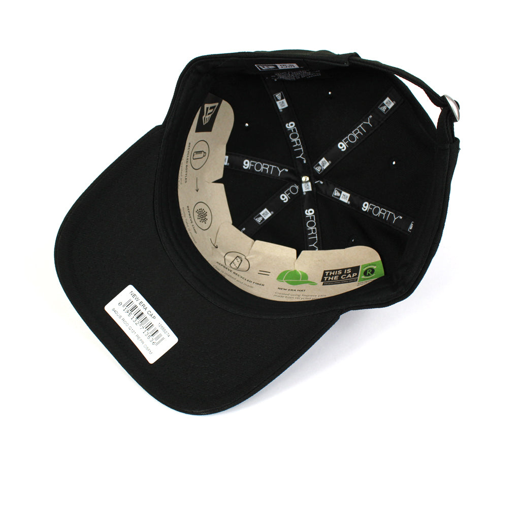 New Era Kangaroo Mini Logo Repreve Black Fabric Strapback