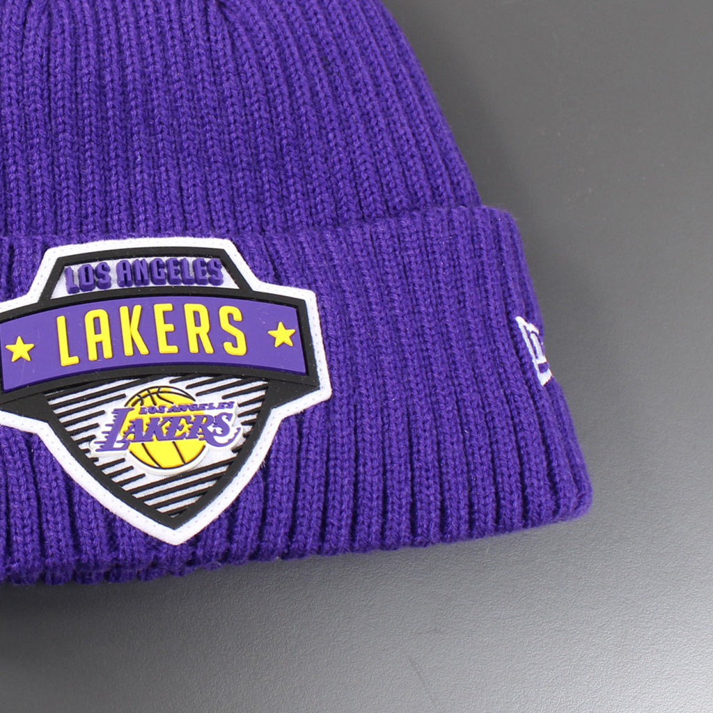 LA Lakers Essential Black Cuff Knit Beanie Hat