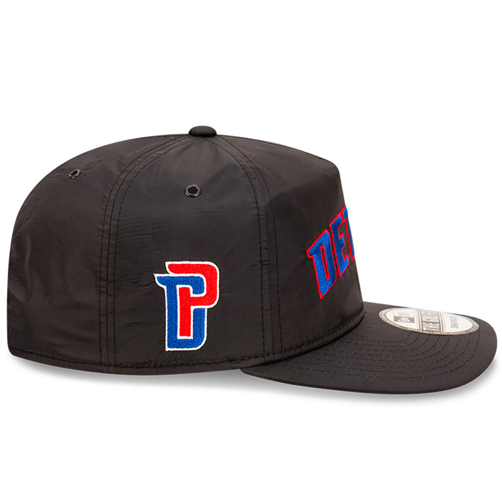 Detroit Pistons Hat Black The Golfer Wordmark Strapback New Era