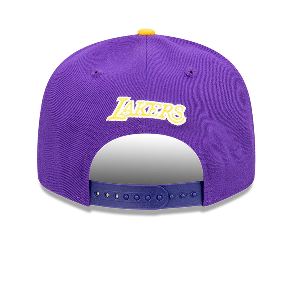 LA Lakers Hat - Purple Retro Script Box 9Fifty Snapback - New Era