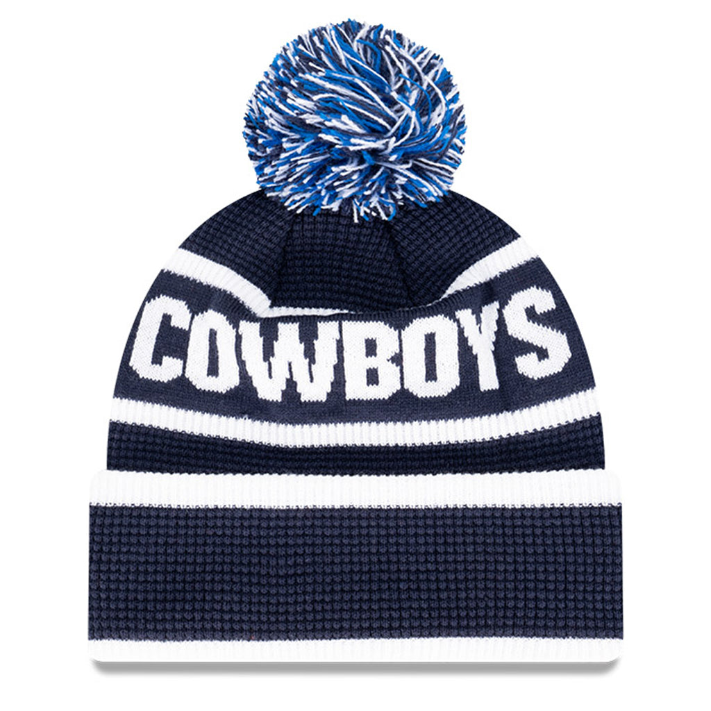 Dallas Cowboys Beanie - Navy NFL 2022 Waffle Pom Knit - New Era