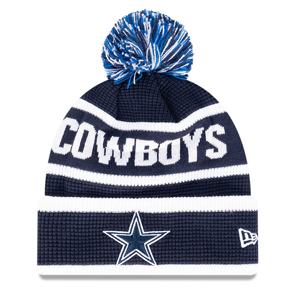 Dallas Cowboys Beanie - Navy NFL 2022 Waffle Pom Knit - New Era