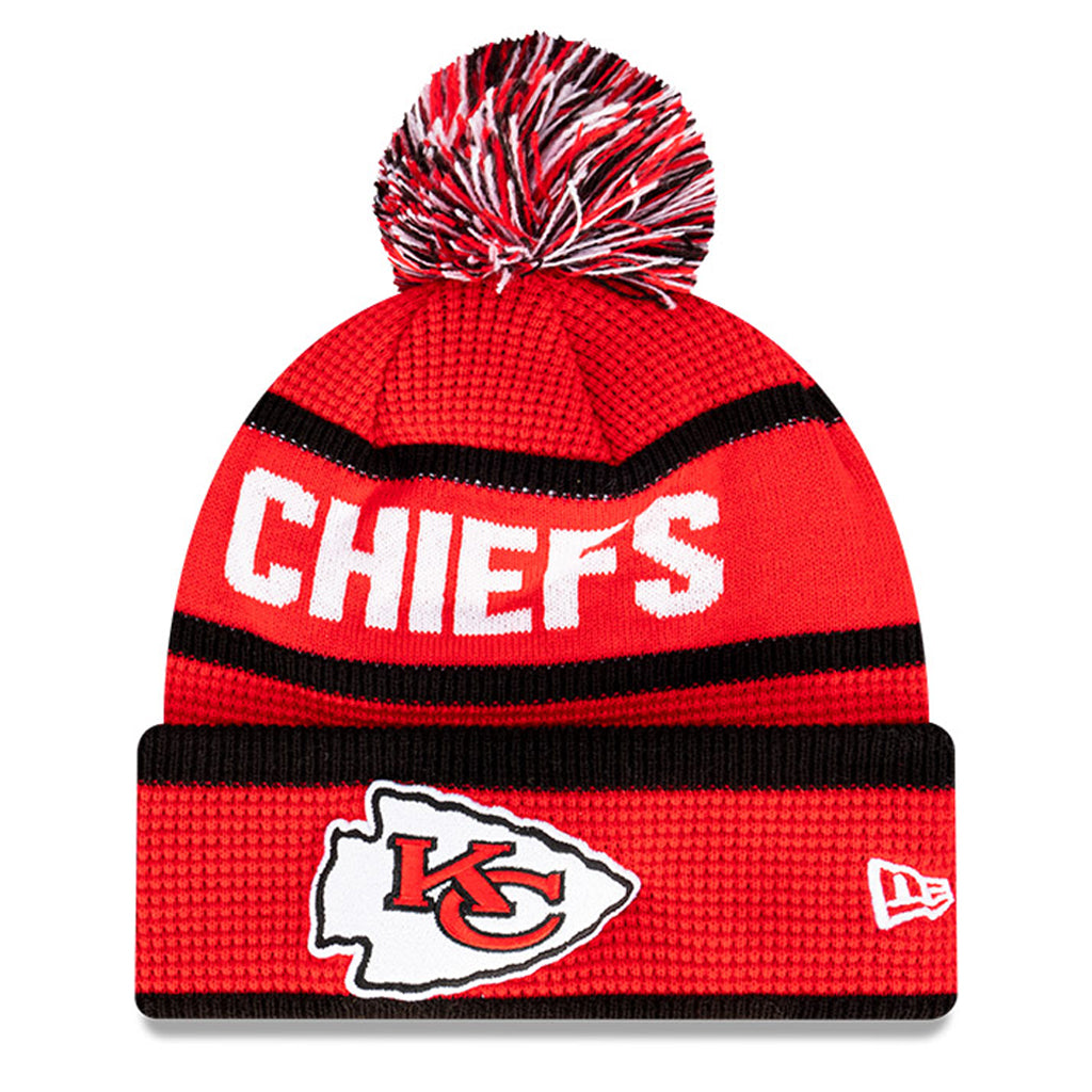 Kansas City Chiefs Beanie - Red NFL 2022 Waffle Pom Knit - New Era