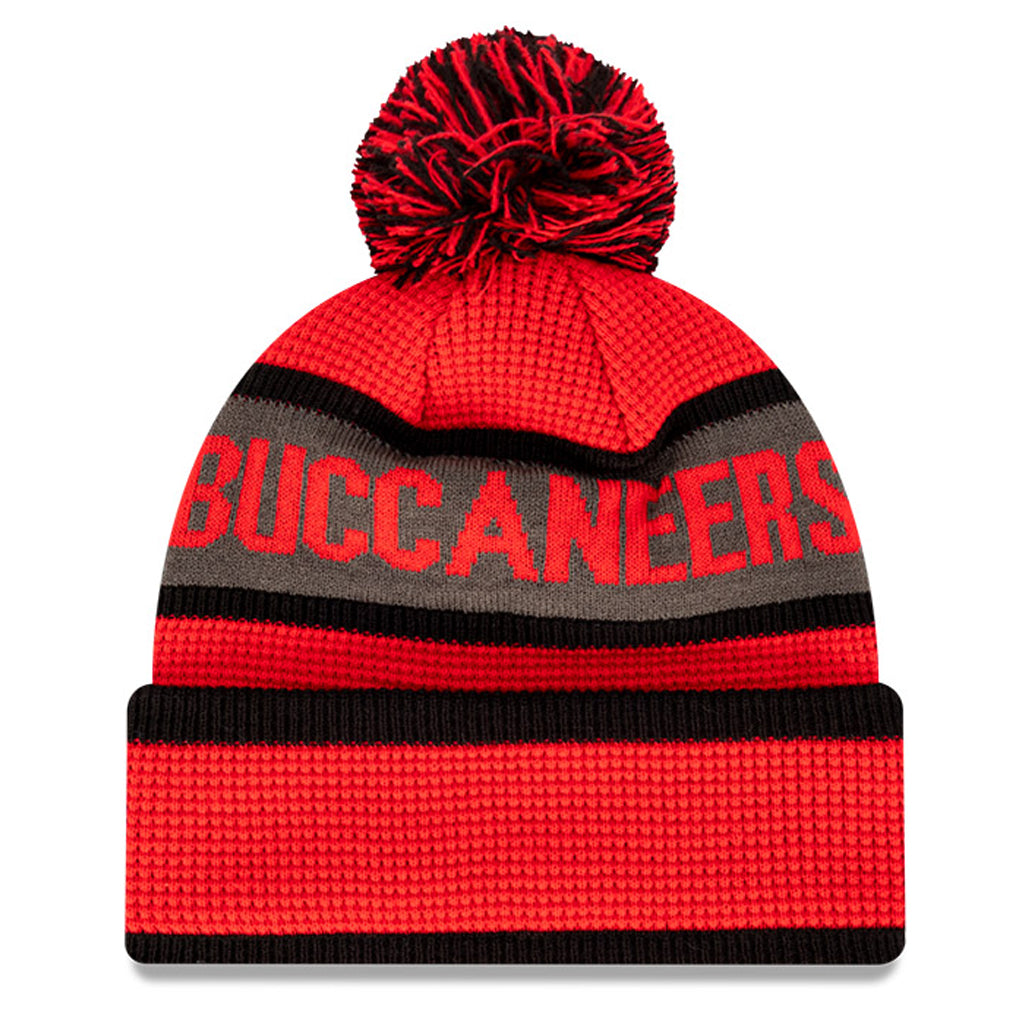 Tampa Bay Buccaneers Beanie - Red NFL 2022 Waffle Pom Knit - New Era