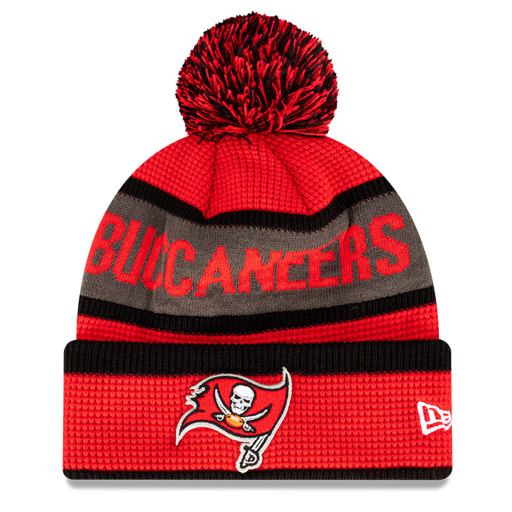 Tampa Bay Buccaneers Beanie - Red NFL 2022 Waffle Pom Knit - New Era