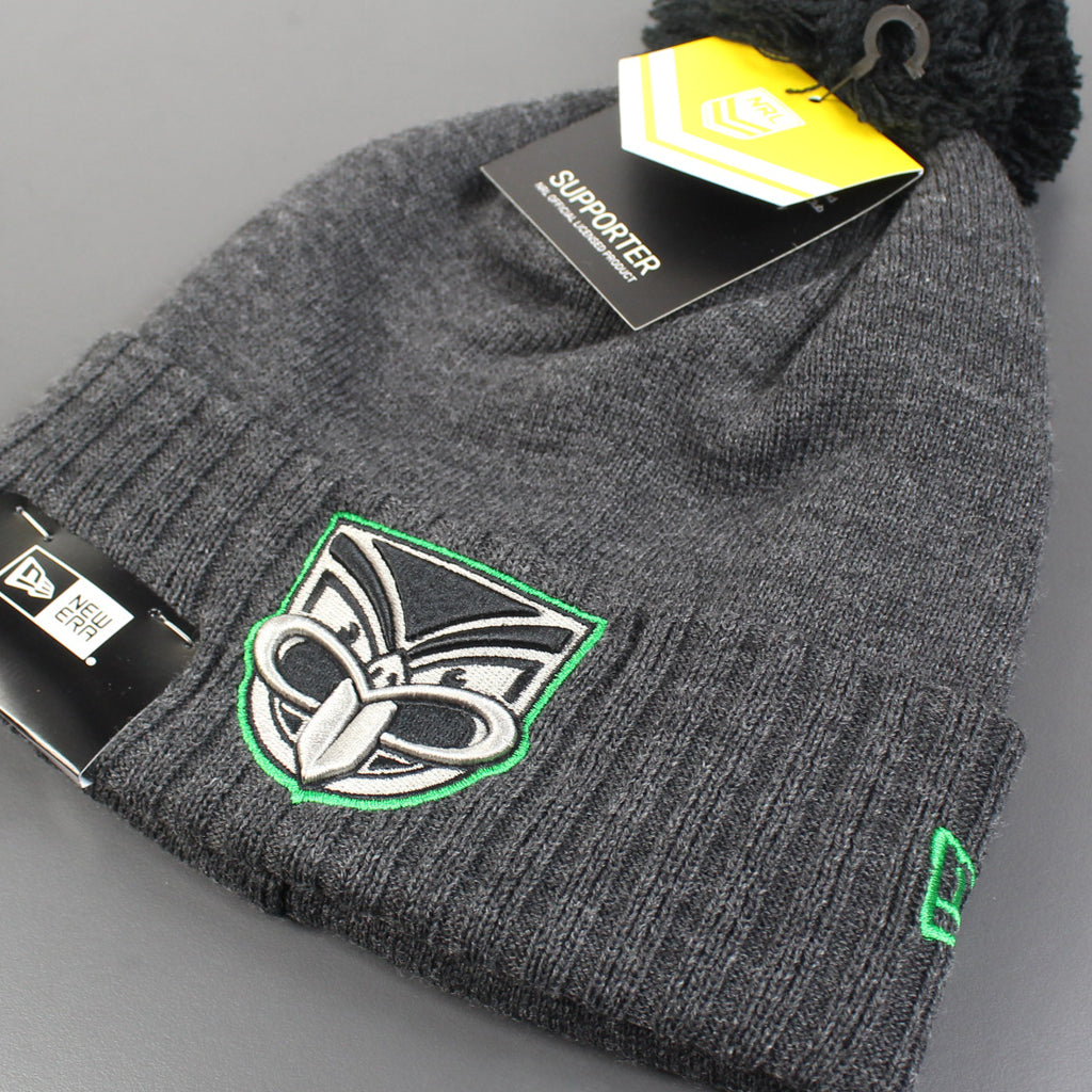 New Zealand Warriors Beanie Black Pop Knit NRL 2021 Winter Collection New Era