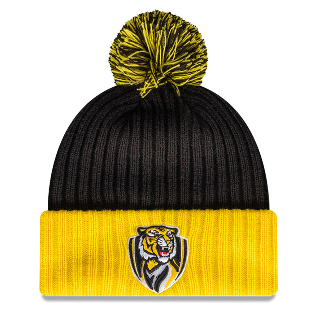 Richmond Tigers Beanie Black AFL 2021 Plain Cuff OTC New Era
