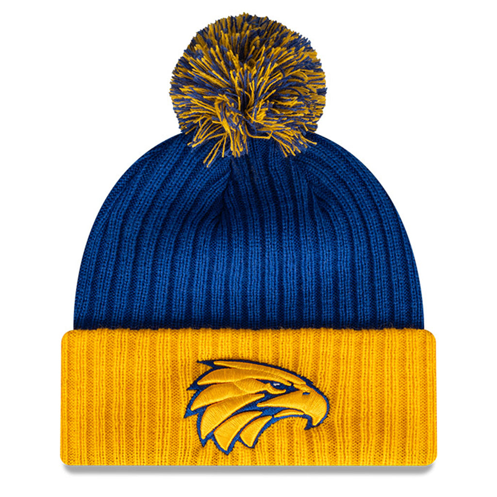 West Coast Eagles Beanie Blue AFL 2021 Plain Cuff OTC New Era