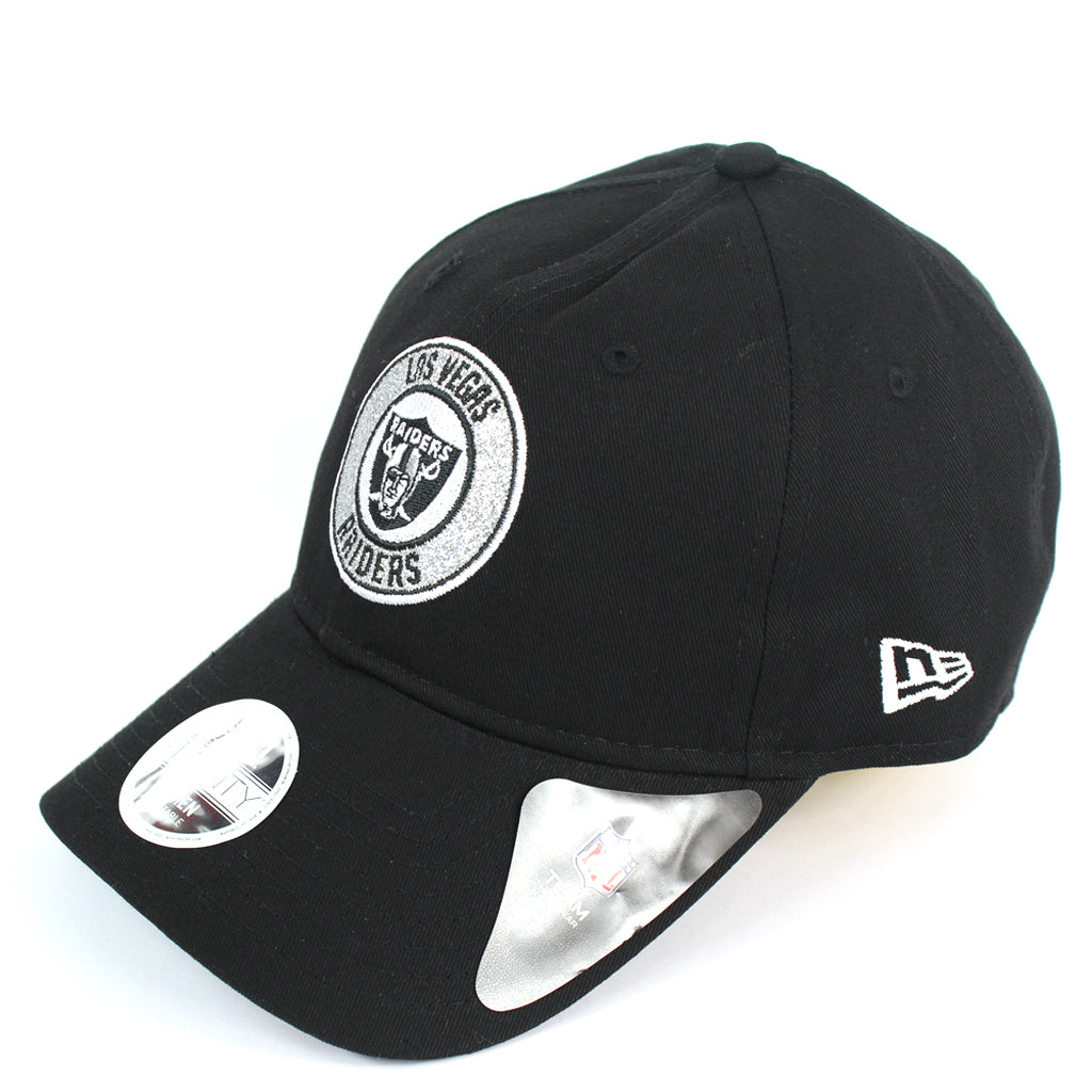 Las Vegas Raiders Women's Hat Black Sparkle Strapback New Era