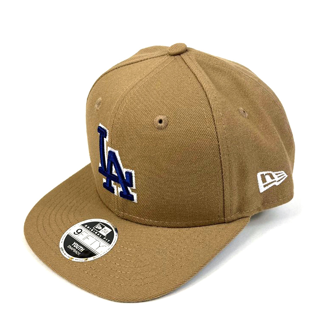 LA Dodgers Youth Hat Khaki Core Snapback New Era