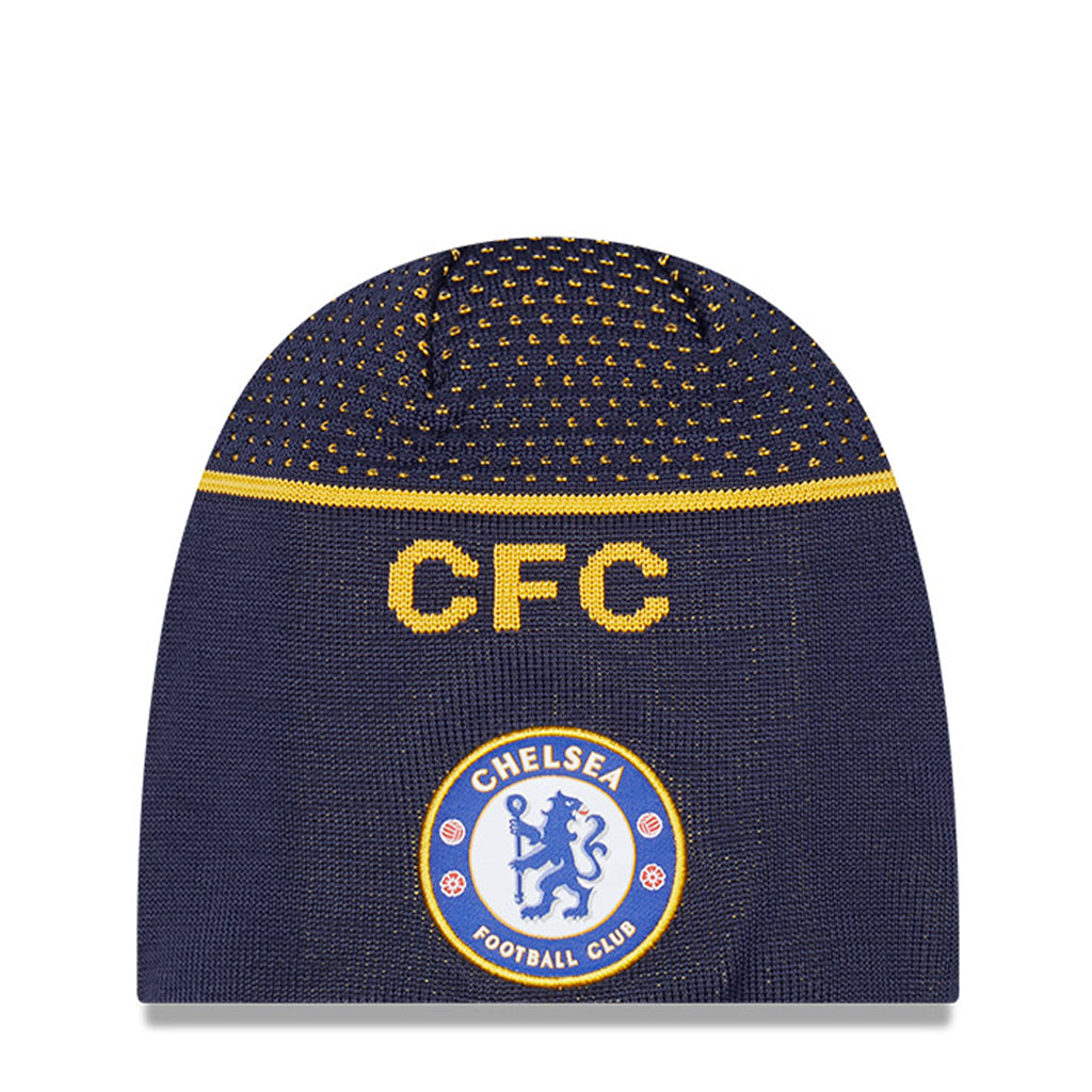 Chelsea FC Beanie - 2022 EPL Navy Engineered Skull - New Era