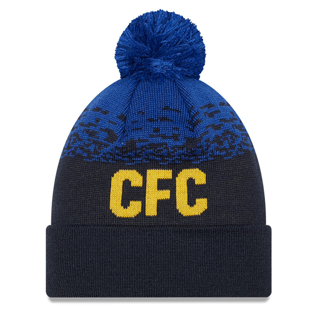 Chelsea FC Beanie - 2022 EPL Navy Bobble Cuff - New Era