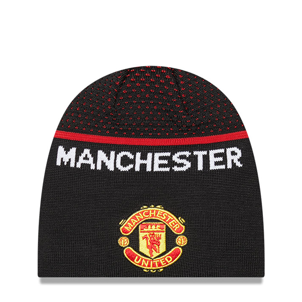 Manchester United FC Beanie - 2022 EPL Black Engineered Skull - New Era