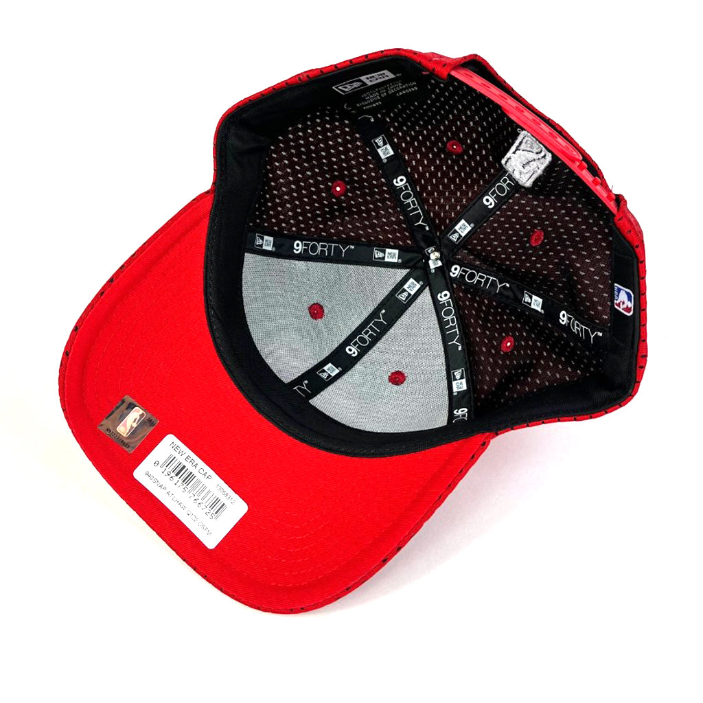 Mitchell And Ness Atlanta Hawks Nba Pop Panel Snapback Hat In Red