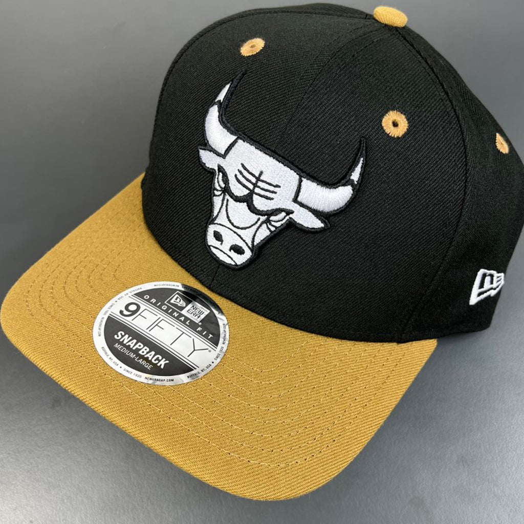 Chicago Bulls Hat Black Wheat & White Logo Snapback New Era