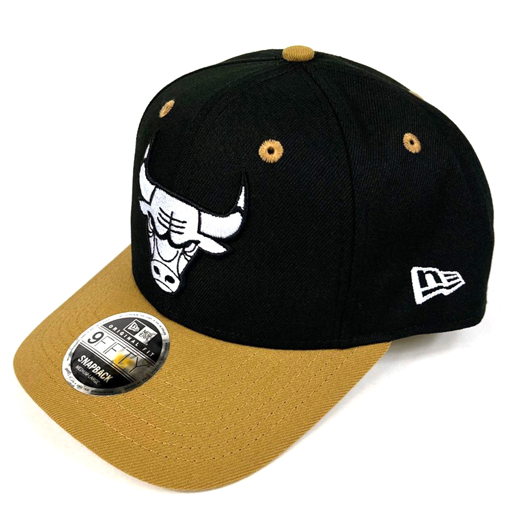 Chicago Bulls Hat Black Wheat & White Logo Snapback New Era