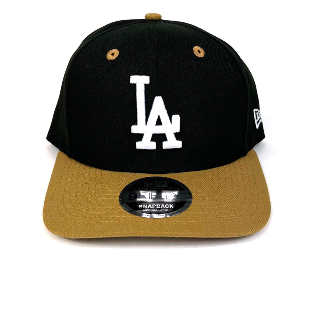 Black and best sale yellow dodgers hat