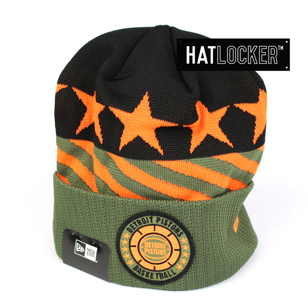 New Era Detroit Pistons 2018 NBA Tip Off Army Beanie